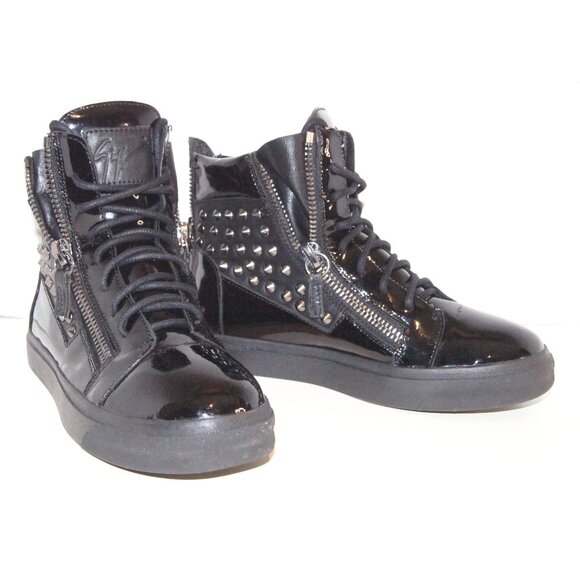 Giuseppe Zanotti Spike Metallic Studded Sneaker - Picture 10 of 16